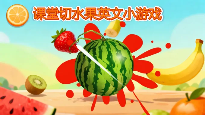 课堂游戏切水果PPT【特效动画】