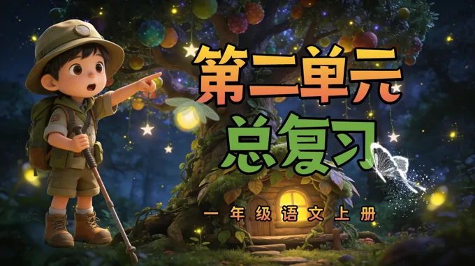 一年级语文上册第二单元复习ppt课件