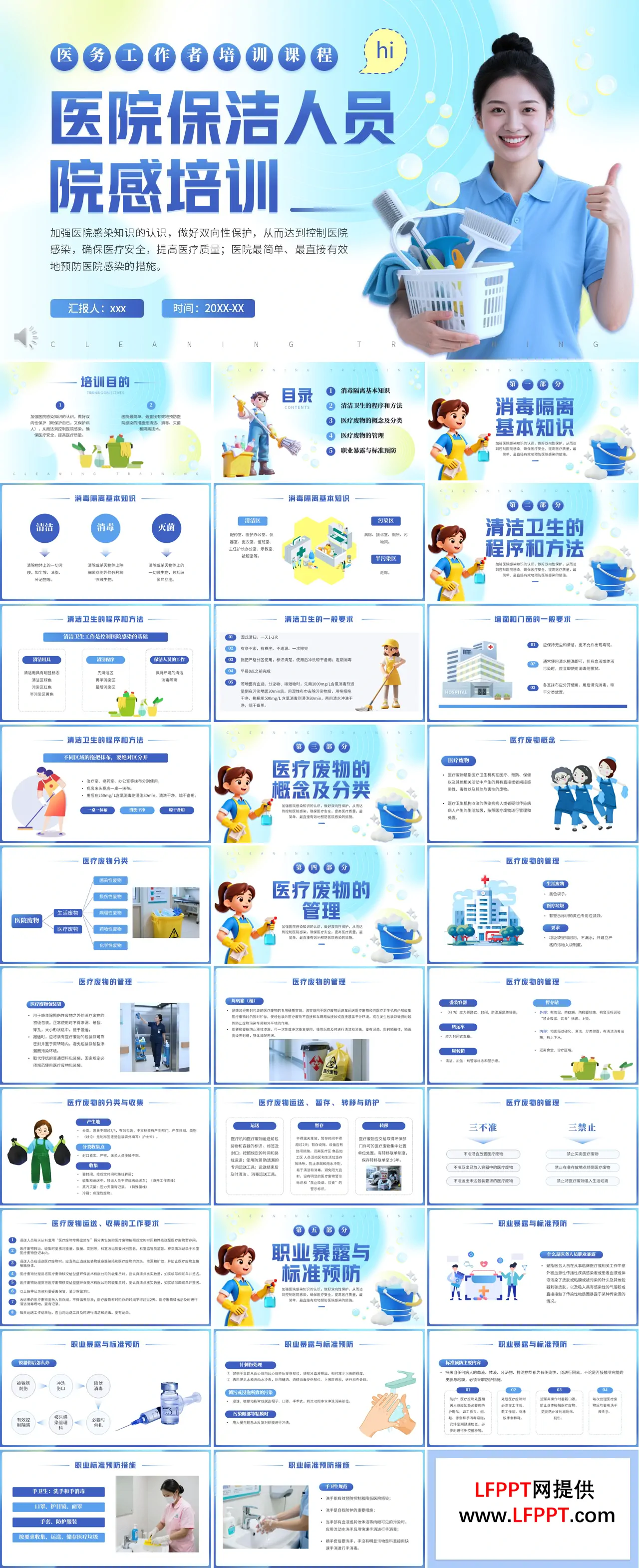 医务工作者医院保洁人员院感培训课件PPT含讲稿