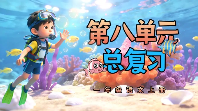 一年级语文上册第八单元复习ppt课件