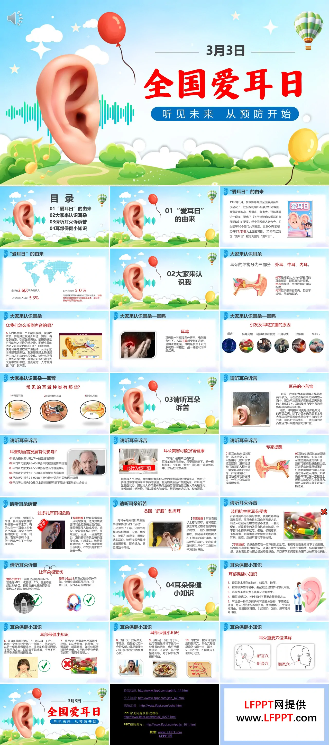 2026年全国爱耳日知识宣传推广PPT课件含讲稿