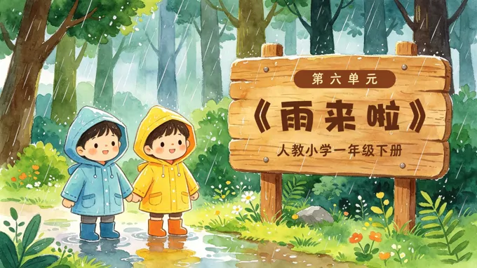 一年级音乐下册人教 第六单元《雨来啦》ppt课件（教案）