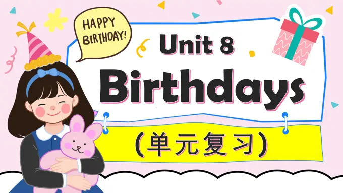 Unit8 Birthdays单元复习五年级英语下册译林三起PPT课件含知识清单