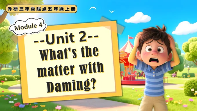 Module 4 Unit2 What's the matter with Daming外研五年级英语上册PPT课件含教案