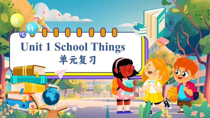 Unit1 School things单元复习译林三年级英语下册PPT课件含教案