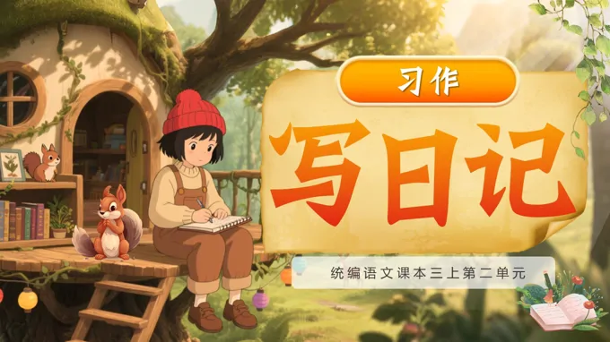 《习作：写日记》部编语文三年级上册PPT课件含教案