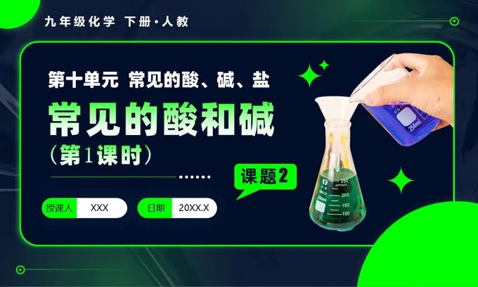 课题2 常见的酸和碱（第1课时）人教九年级化学下册PPT课件含教案