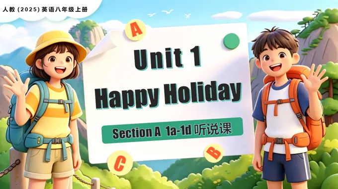 Unit 1 Happy Holiday 课时1 Section A（1a-1d）人教英语八年级上册PPT课件（含教案+导学案+分层作业）