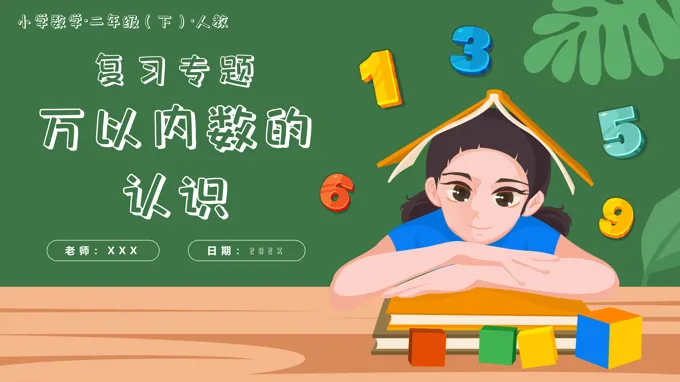 第七单元万以内数的认识单元复习课件二年级数学下册人教PPT课件含教案