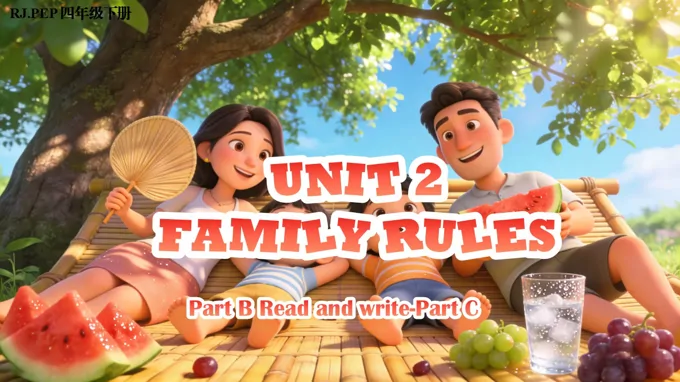 英语人教PEP四年级下册 第6课时《Unit 2 6 Part B Read and write-Part C》ppt课件（教案）
