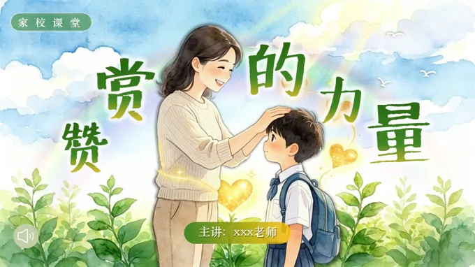 赞赏的力量家校共育家长会PPT含讲稿