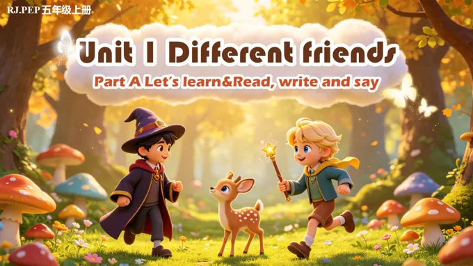 五年级英语上册人教PEP Unit 1 第2课时《Part A Let’s learn&Read, write and say》ppt课件（教案）
