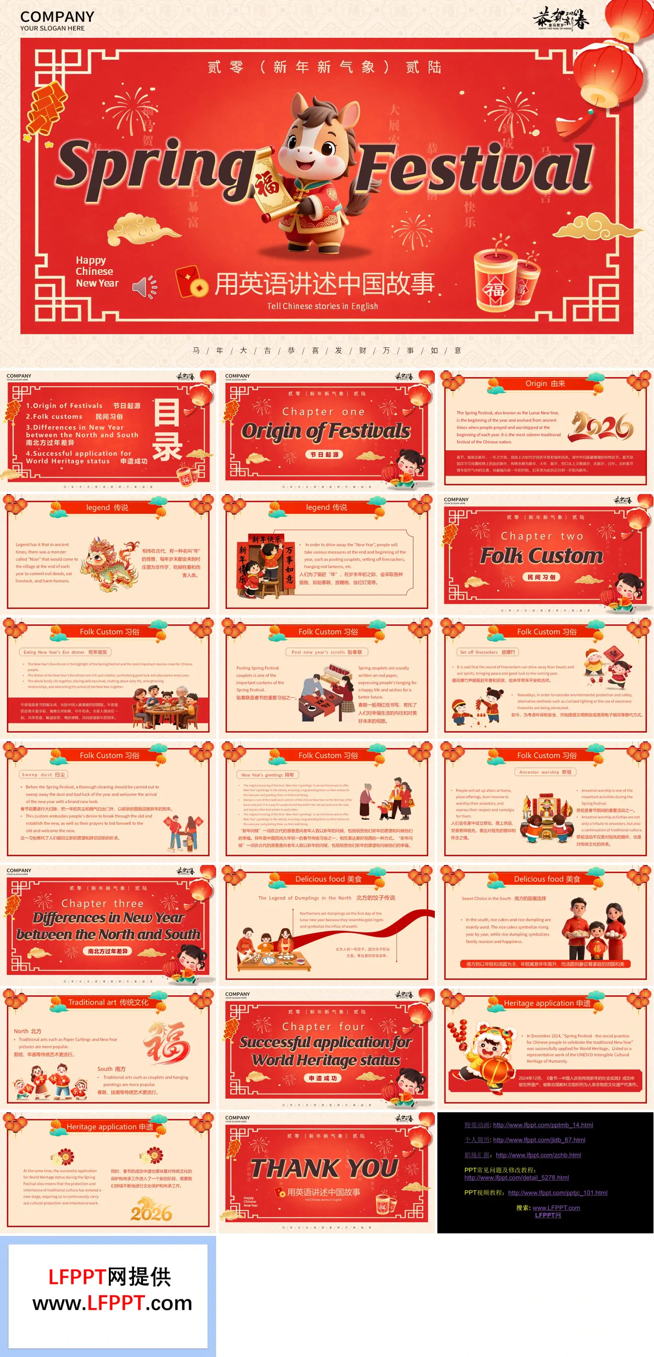 春节习俗英语春节PPT含讲稿