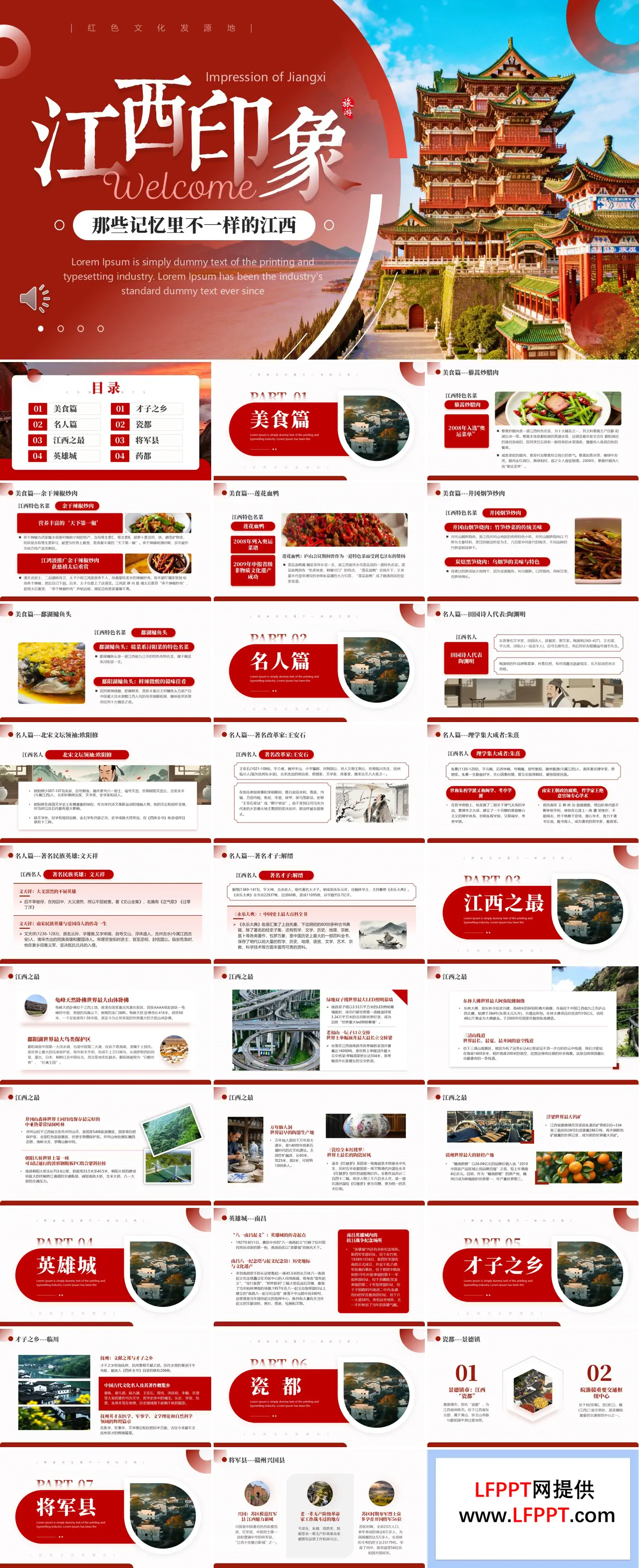 江西印象旅游旅行PPT含讲稿