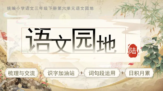 三年级语文下册六单元《语文园地六》ppt课件（教案）