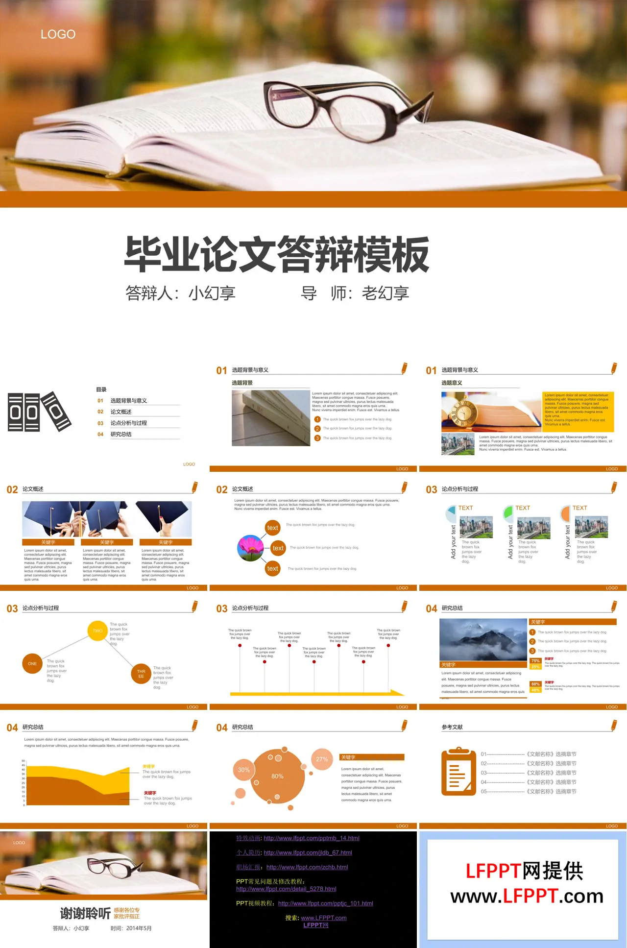精美论文答辩PPT通用模板