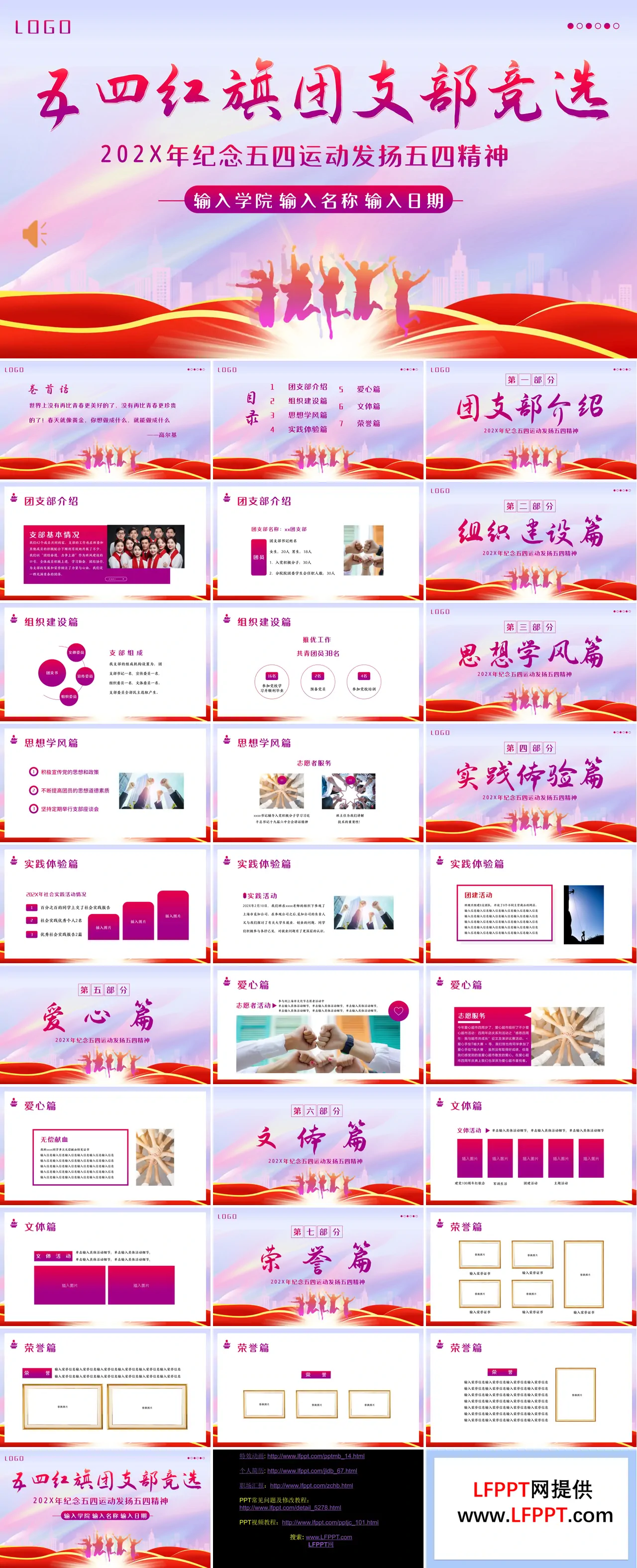 2024年五四红旗团支部竞选PPT