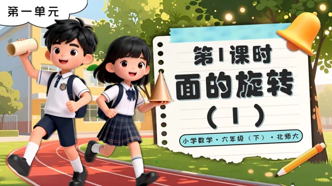 第一单元 第1课时面的旋转（1）北师大小学数学六年级下册PPT课件（含教案+分层作业+学习任务单）