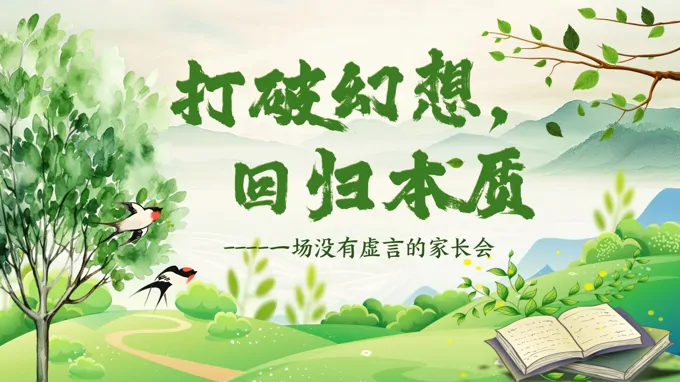 九年级期中家长会《打破幻想回归本质》一场没有虚言的家长会PPT含讲稿