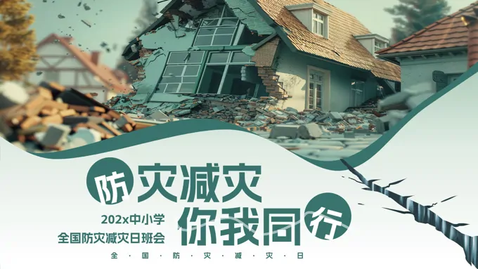 全国防灾减灾日班会PPT含讲稿