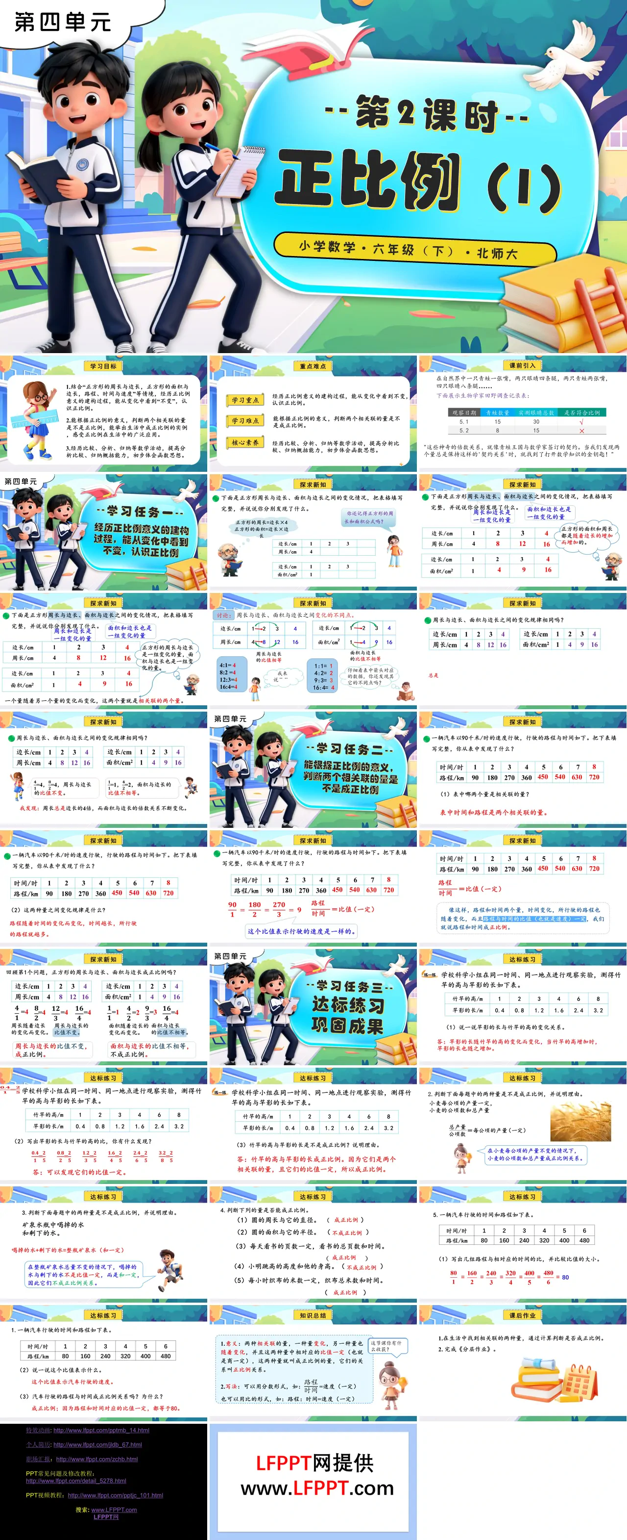 第四单元 第2课时正比例（1）北师大小学数学六年级下册PPT课件（含教案+分层作业+学习任务单）