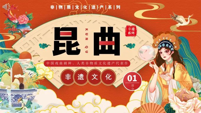 非遗文化昆曲介绍PPT课件