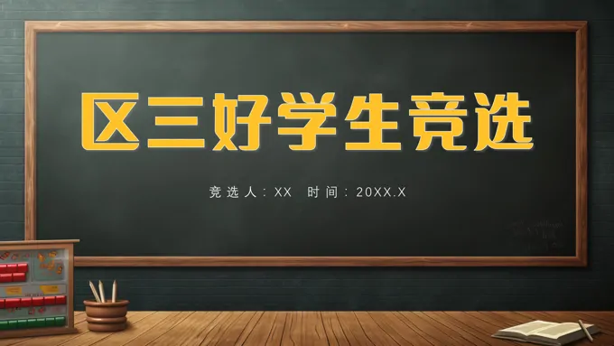 三好学生竞选竞聘ppt