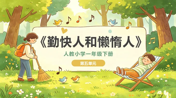一年级音乐下册人教 第五单元《勤快人和懒惰人》ppt课件（教案）