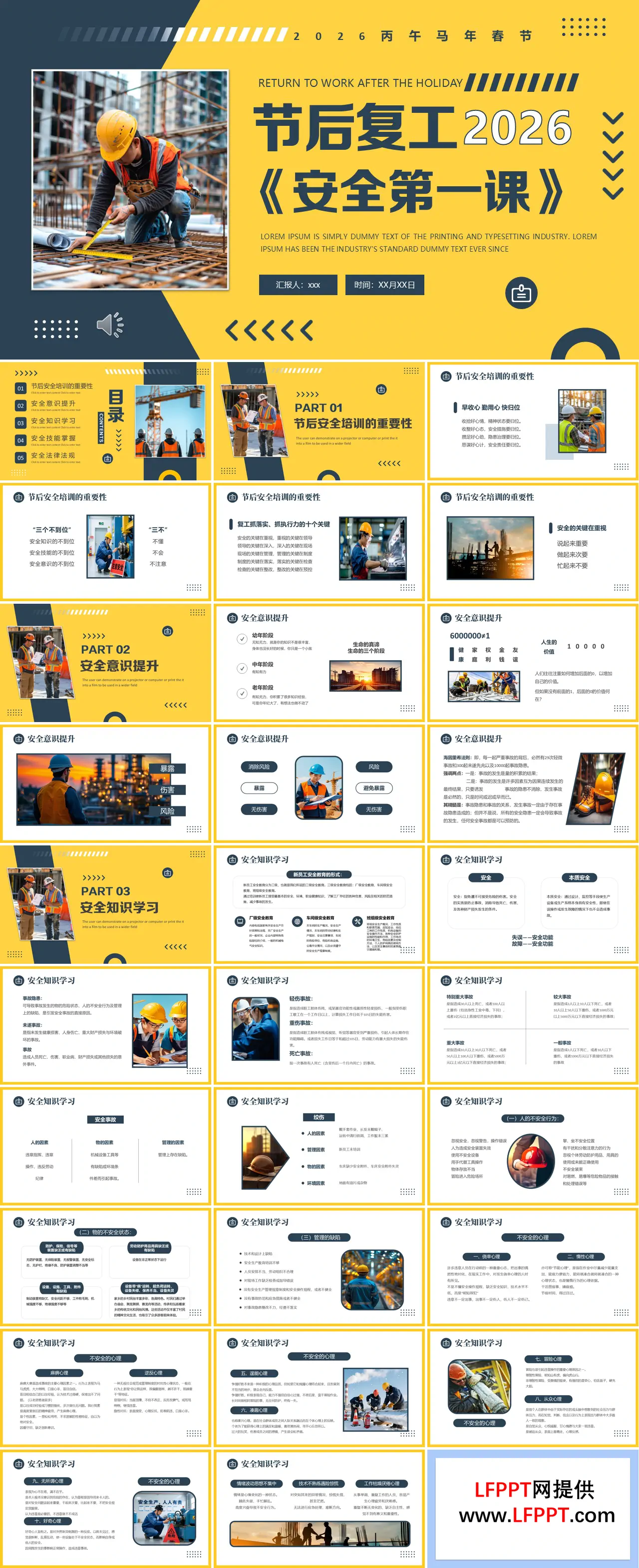 节后复工安全生产培训PPT含讲稿