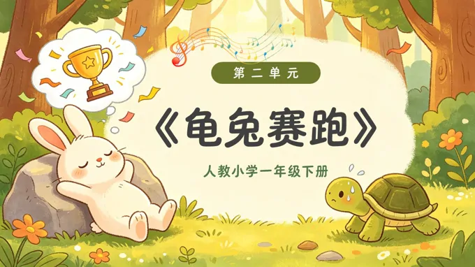 一年级音乐下册人教 第二单元《龟兔赛跑》ppt课件（教案）