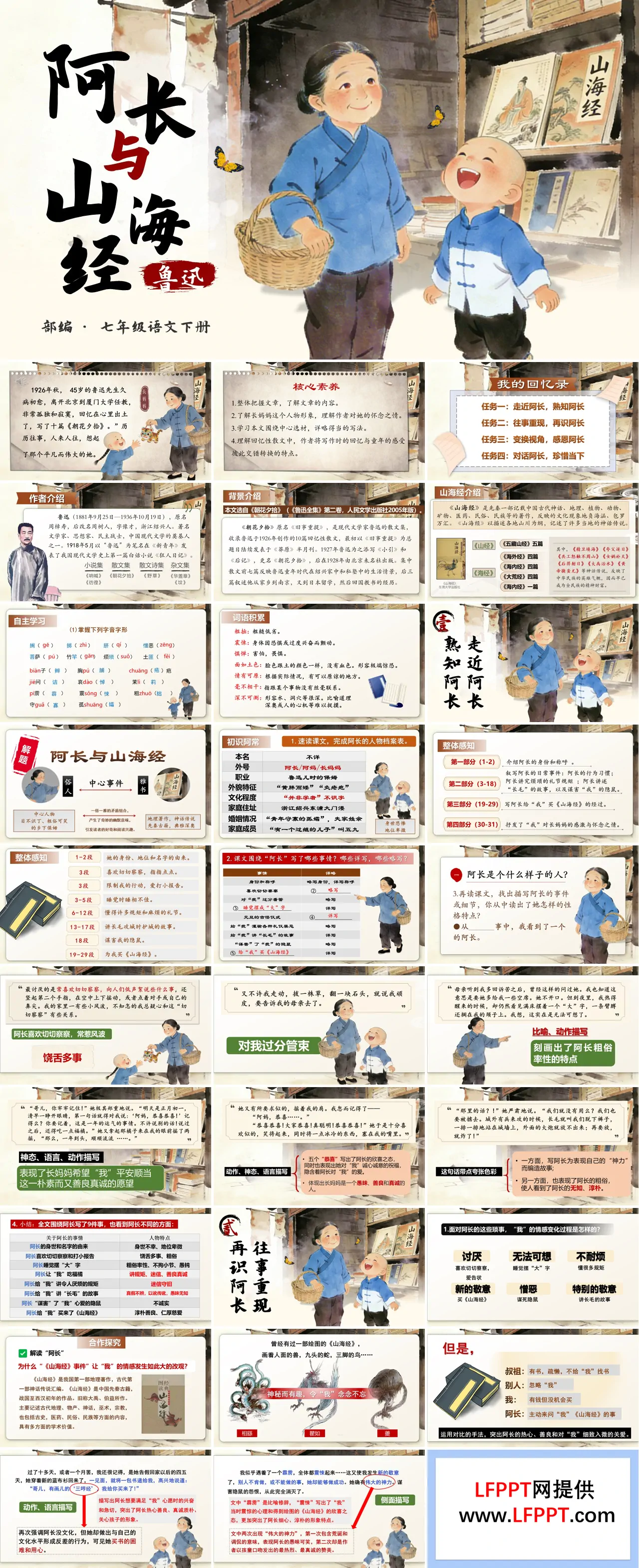 七年级语文下册阿长与山海经PPT课件含教案