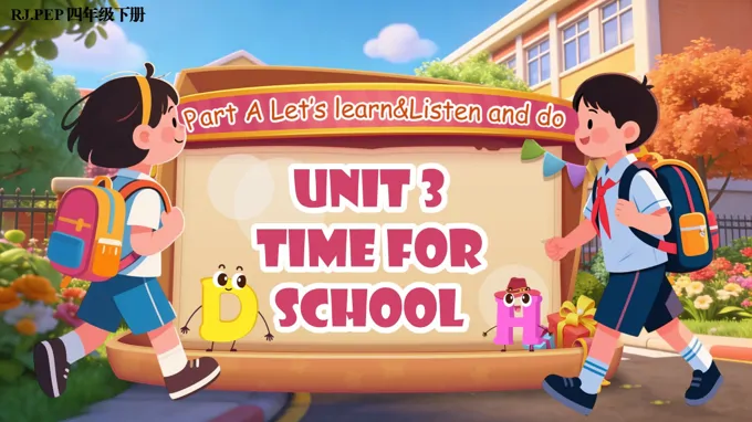 英语人教PEP四年级下册 第2课时《Unit 3 Part A Let’s learn&Listen and do》ppt课件（教案）