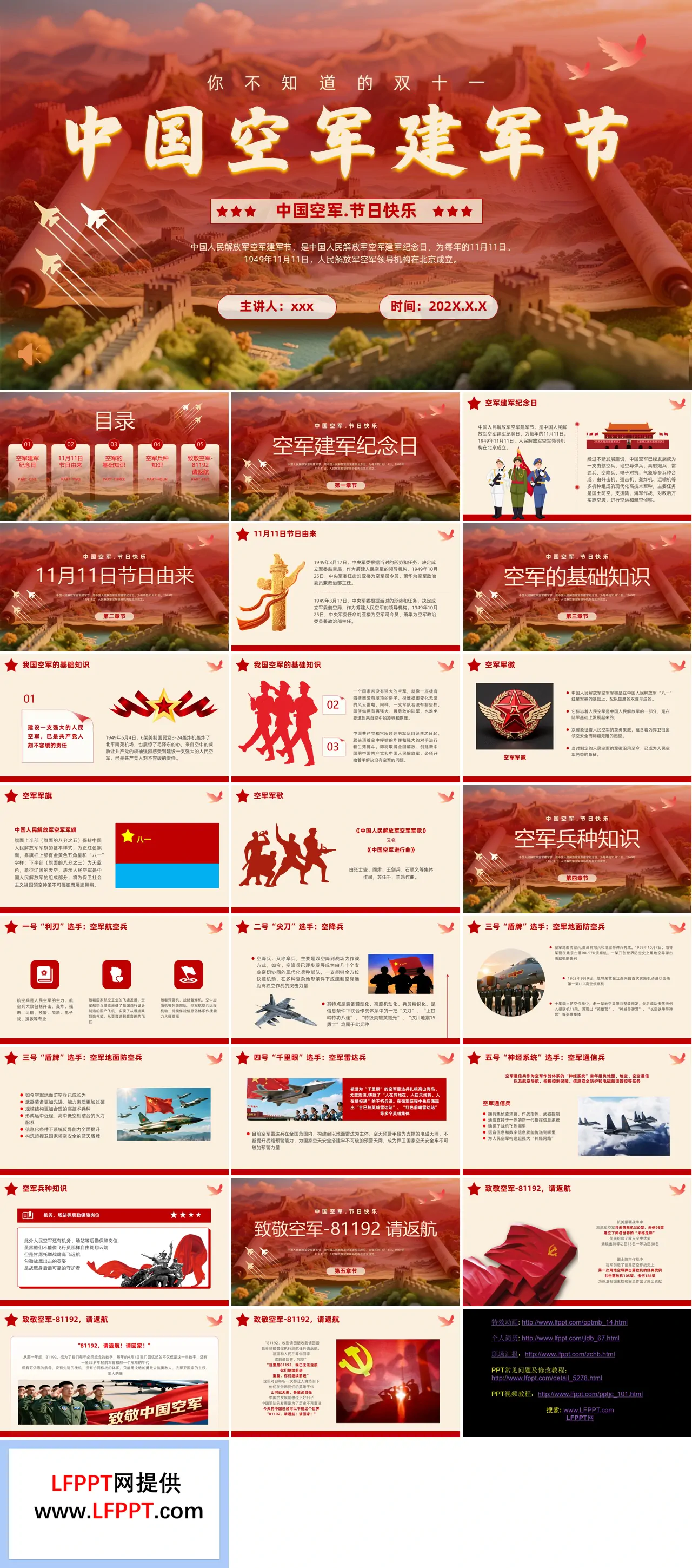 中国空军建军节PPT含讲稿