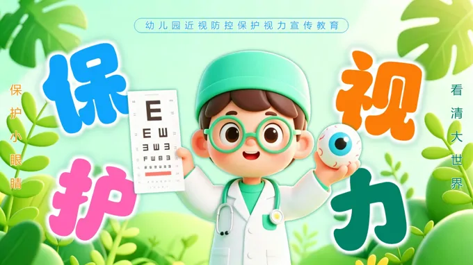 幼儿园保护视力PPT课件全国爱眼日含讲稿