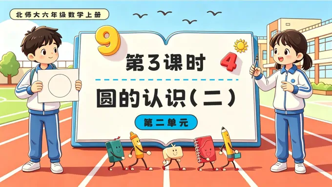 第3课时  圆的认识（二） 北师大六年级数学上册第二单元PPT课件（含教案）