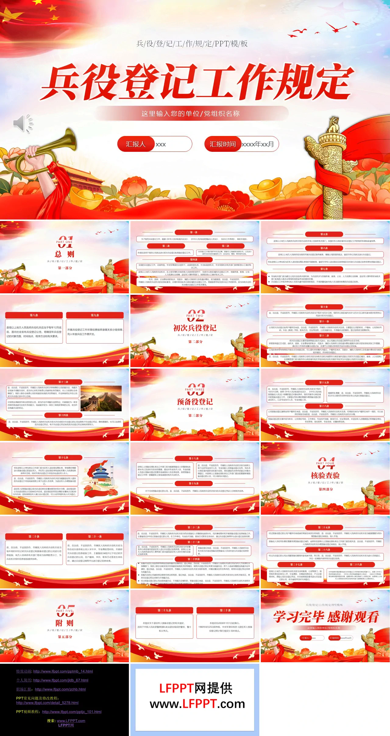 兵役登记工作规定PPT含讲稿