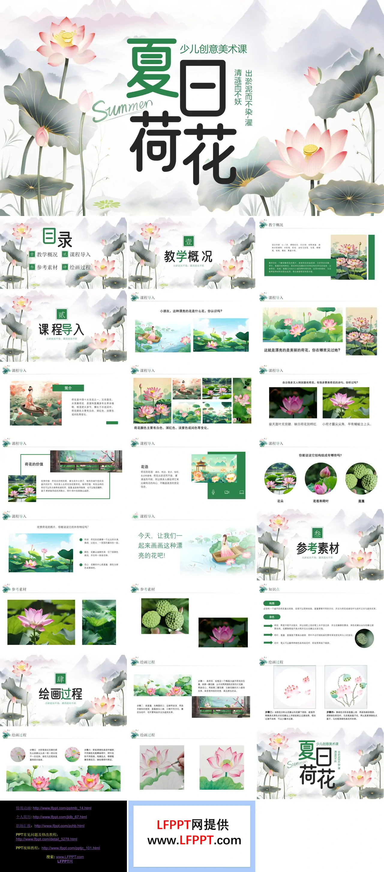 夏日荷花美术课件PPT含讲稿