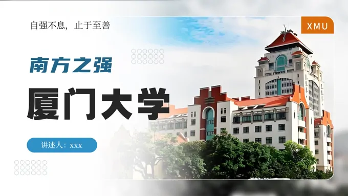 厦门大学介绍动态PPT含讲稿-27页-大小66M