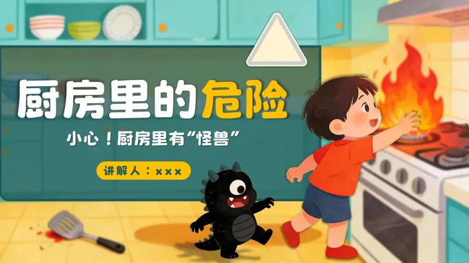 厨房里有怪兽厨房里的危险厨房安全课件PPT含讲稿