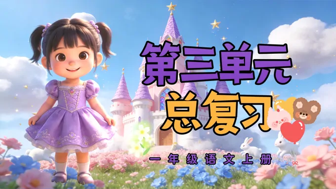 一年级语文上册第三单元复习ppt课件