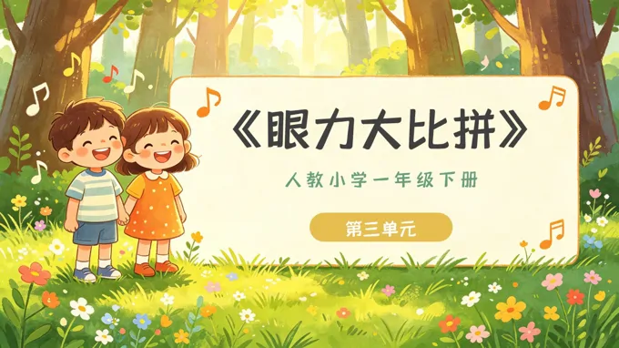 一年级音乐下册人教 第三单元《眼力大比拼》ppt课件（教案）