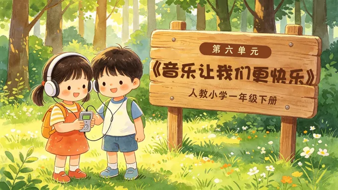 一年级音乐下册人教 第六单元《音乐让我们更快乐》ppt课件（教案）