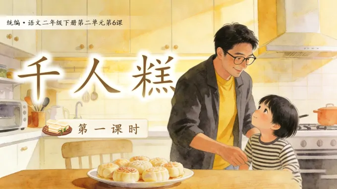 二年级语文下册二单元《千人糕》(第一课时)ppt课件（教案）