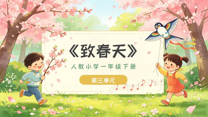 一年级音乐下册人教 第三单元《致春天》ppt课件（教案）