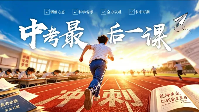 最后一课班会中考冲刺，决战中考PPT含讲稿