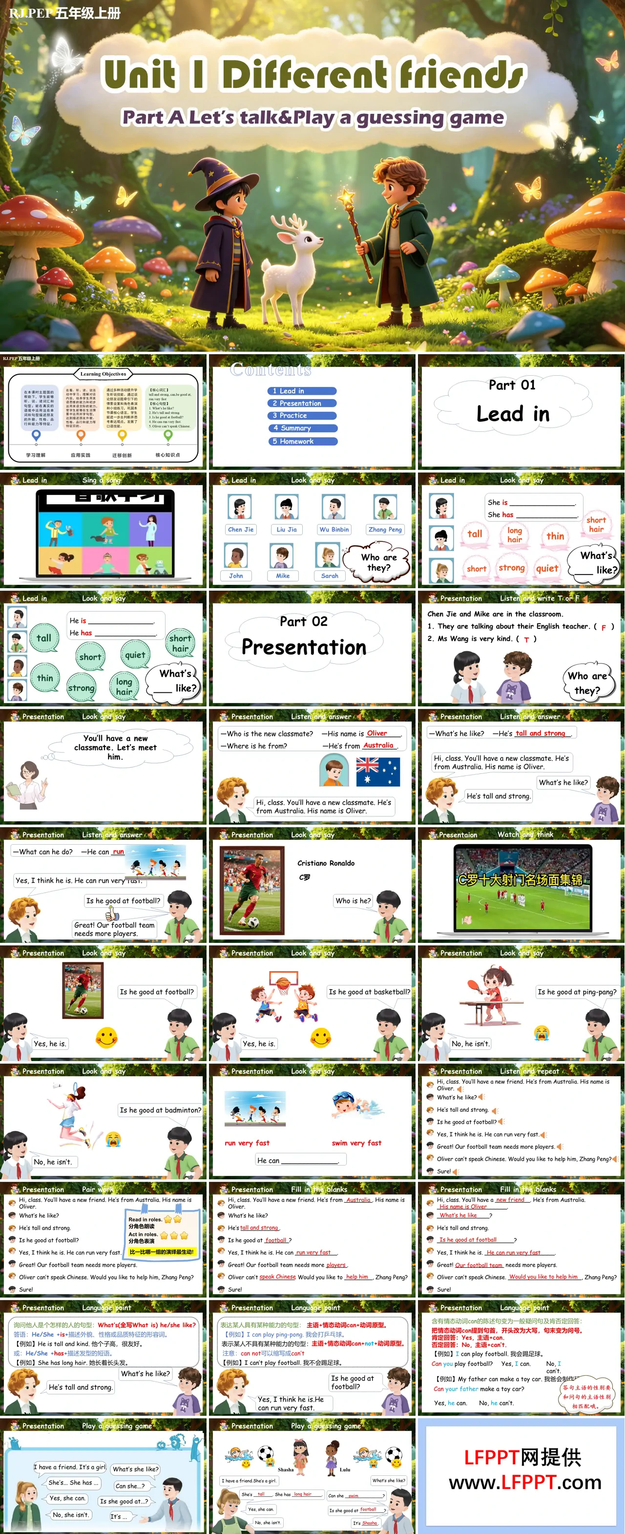 五年级英语上册人教PEP Unit 1 第1课时《Part A Let’s talk&Play a guessing game》ppt课件（教案）