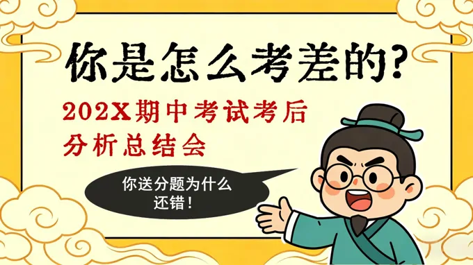 你是怎么考差的期中考试考后分析总结主题班会PPT含讲稿