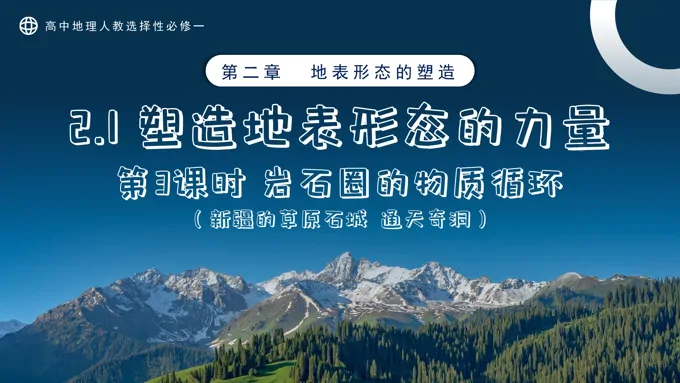 2.1塑造地表形态的力量第3课时高中地理人教选择性必修一PPT课件含教案