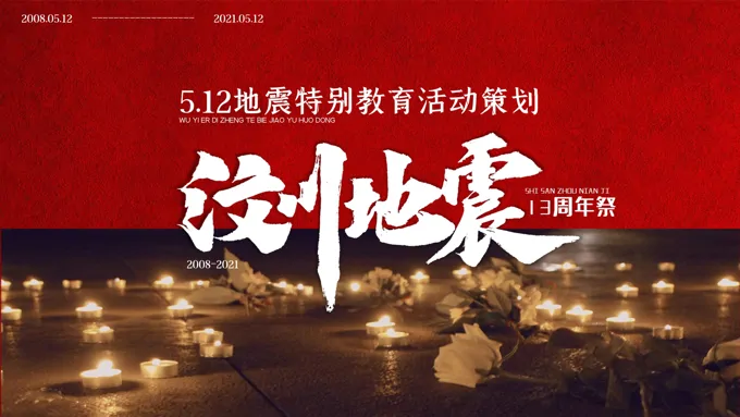 5.12教育活动策划PPT模板