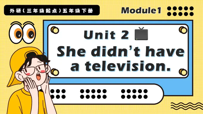 Module1 Unit2 She didn't have a television外研五年级英语下册PPT课件含教案